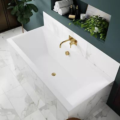 Nuie Asselby Double Ended Rectangular Bath 1800mm X 800mm - Acrylic • £222.95