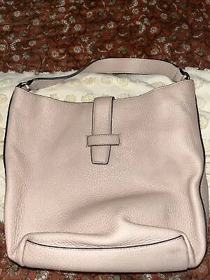 J Crew Leather Handbag Top Handle Beige Hobo Pebbled • $15