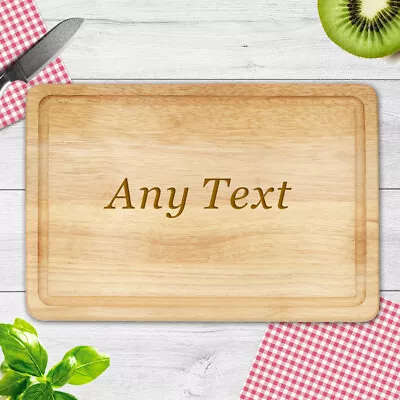 Personalised Engraved Wooden Chopping Board Cheese Cutting Board Custom Any Text • £11.99