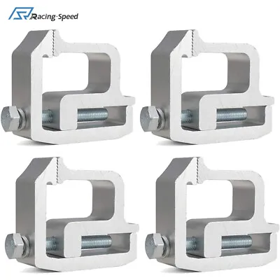 4 PCS Truck Cap Topper Camper Shell Mounting Clamps Heavy Duty Aluminum Silver • $19.99