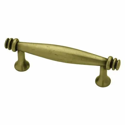 Antique Brass Pull Cabinet Hardware Domed Ring PBF570Y • $2.49