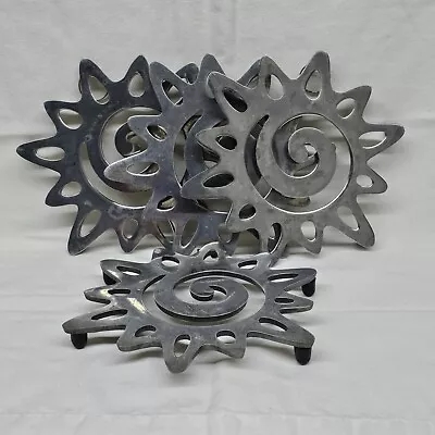 4 Copco Trivet Hot Plate Cast Aluminum Wall Hanging Abstract Assymetrical 6  • $24.99