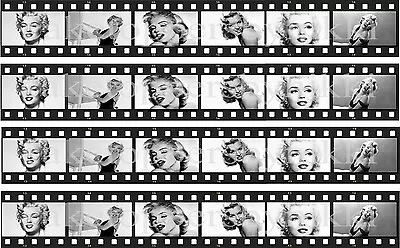 Edible Marilyn Monroe 4 Filmstrips Uncut Icing Cake Topper FAB FOR RIBBONS  • £3.49