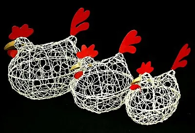 Chicken Egg Basket Wire Hen Carrier Holder Storage Funky Christmas Gift Kitchen • £15.95