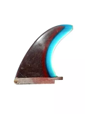 Vintage 1970s Era Rainbow Fin Co. Surfboard Fin 7-1/2  (multi Color) • $150