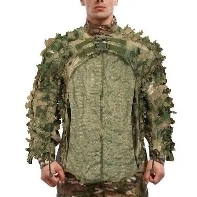 Ghillie Suit Hunter Camouflage Hunting Clothes Gilly Suit Jungle Airsoft Leave • $80.24