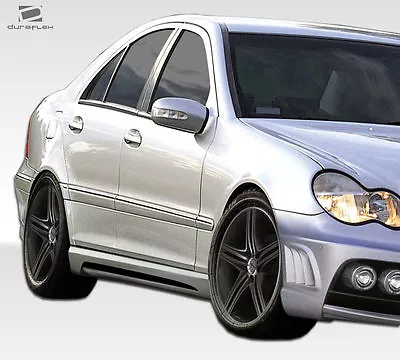 FOR 01-07 Mercedes C Class W203 W-1 Side Skirts Rocker Panels 2pc 107135 • $232