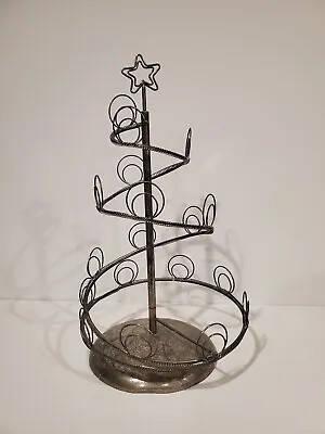 Tabletop Spiral Wire Christmas Tree Card Photo Holder Display Stand • $31.77