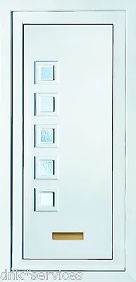White Full Height Upvc Door Panel ( Malaga Five Glazed ) Cut To Size For Free • £185