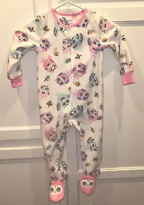Absorbia Girls NEW Sz 2T Footed Fleece Pajamas Blanket Sleeper Footie PJ NWOT • $10.50