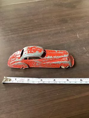 Vintage 1940s Tootsietoy Car Red Torpedo Coupe Wood Wheels Streamlined • $9.99