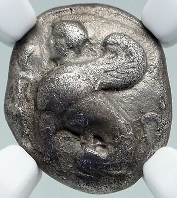 CHIOS Island In IONIA 435BC Ancient Silver Greek DRACHM Coin SPHINX NGC I87745 • $2473.65