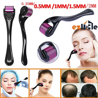 540 Titanium Micro Needle Derma Roller Beard Hair Regeneration Skin Care Growth • $11.59