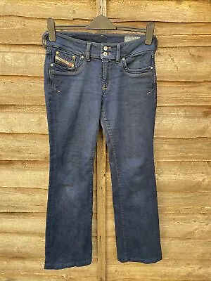 £24.99 • Buy Womens DIESEL RONHAR Bootcut Jeans Size W28 L30 Low Rise STRETCH DENIM Dark Blue