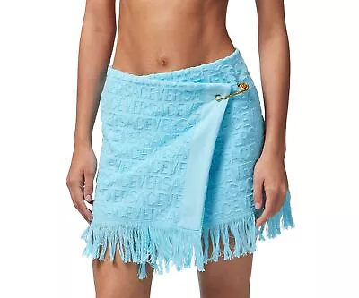 Versace X Dua Lipa Spugna Jacquard Swim Cover Up Swimwear Blue Size OS W/DEFECT! • $391
