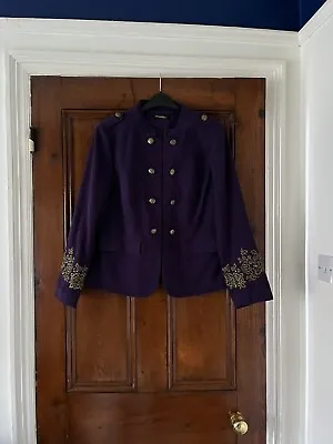 Changes For Together Size 14 Purple Jacket . Embossed Gold Pattern Double Breast • £16