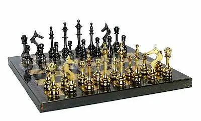Collectible 100% Brass Vintage Chess Board Game Set 10  With Brass Pieces/coins. • $154