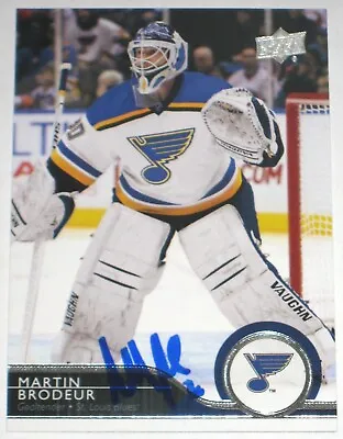 Martin Brodeur Signed 14-15 Upper Deck St. Louis Blues Card Autograph Auto! • $29.99