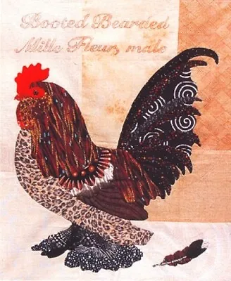 A Country Journal - #3 Booted Bearded Mille Fleur Chicken - Quilting • $6.88