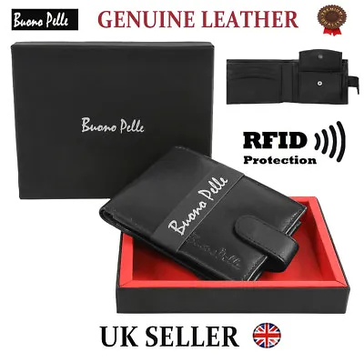 £5.45 • Buy Designer Mens Leather Wallet RFID SAFE Contactless Card Blocking ID Protection