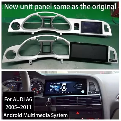 Car Multimedia Player Stereo Gps Radio Android Monitor Mmi For Audi A6 C6 Q7 4l • $573.41