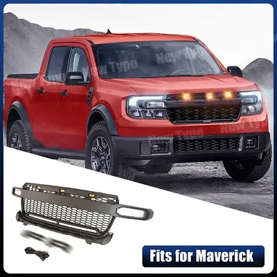 Front Grille Mesh Bumper Grill Fits For FORD Maverick 2022 2023  With LED Lights • $259