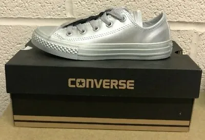 Brand New Youth Converse Ctas Ox Silver Girls Uk 11/uk1/uk2 • £25