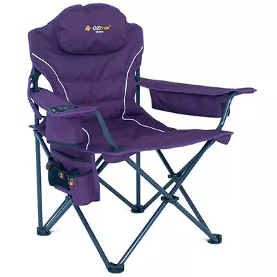 OZTRAIL MODENA PURPLE CHAIR (FCE-MOD-F) Folding Camping Picnic Arm Chair • $69.99