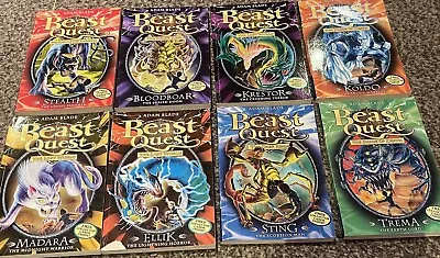 Eight Beast Quest Books By Adam Blade • £15