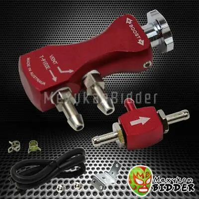 1- 30 Psi Adjustable Turbo Charger Manual Boost Bypass Controller Kit Red • $16.09