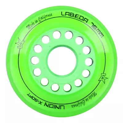 Labeda Roller Hockey Wheel Union Green 76mm X-Soft (74A) • $11.99