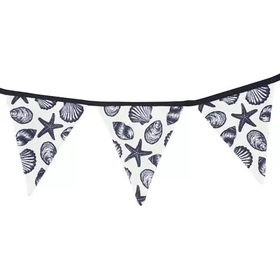 Something Different 1.5m Coastal Charm All Over Seashell Fabric Bunting New • £9.95