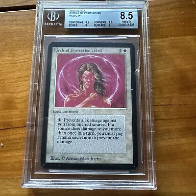 1993 MTG BGS 8.5 Circle Of Protection Red Alpha Magic The Gathering BGS • $39.99