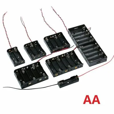 1/2/3/4/5/6/10 X AA Battery Holder 1.5V Batteries Box Case Storage With Wire  • $220.94