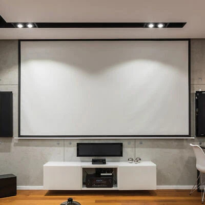 $124 • Buy 100 Inch 16:9 Manual Pull Down Outdoor Projector Projection Screen Theater Movie