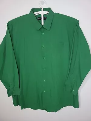 John Lennon By English Laundry Men's Green Button Up Shirt 3XLT 19 - 19.5 36/37 • $32