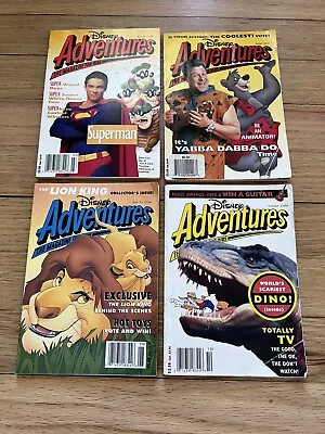 Lot Of 4 Disney Adventures Magazines From 1994 Superman Flintstones Dinosaurs • $25