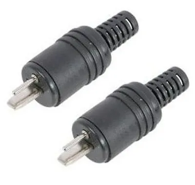 Pair Of 2 Pin Din Male HiFi Loud Speaker Cable Plugs With Screw Connections • £3.39