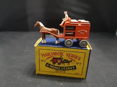 G737-MATCHBOX LESNEY No7A HORSE DRAWN MILK FLOAT WITH ORIGINAL BOX • $105.82