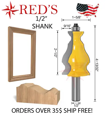 REDS Y81062-8 - 2-1/2  Picture Frame Molding Router Bit 1/2  Shank • $16.99