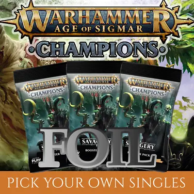 Warhammer Champions FOIL SAVAGERY Singles (C-U-R) • £1.79
