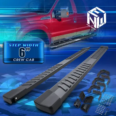 For 99-16 Ford F-250 F-350 F-450 SD Crew Cab 6  W Steel Step Bar Running Boards • $189.95