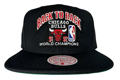 Mitchell & Ness NBA Chicago Bulls HWC 91/92 B2B Champs Snapback Hat Cap New • $20.99