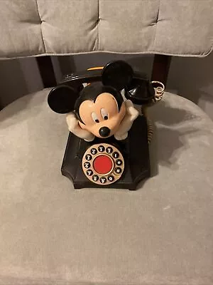 VTG Disney Mickey Mouse Telemania Rotary Style Desk Phone Telephone • $14.99