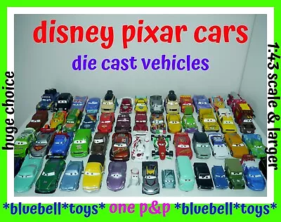 Disney Pixar Cars DIE CAST Metal Cars Large 1:43 Scale Over 100 Cars One P&P _A • £11.99