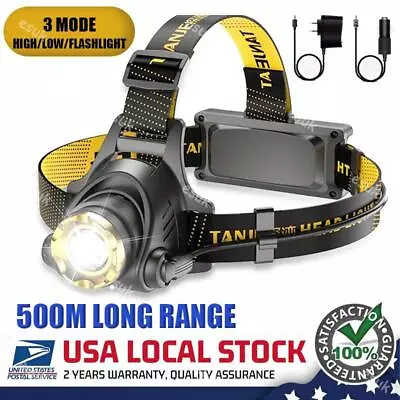 990000LM LED Headlamp Rechargeable Headlight Zoomable Head Torch Lamp Flashlight • $9.95