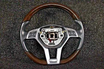 Mercedes SL Class Steering Wheel Leather  Black Ash Wood Trim 13  18 A2314602803 • $316