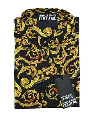 Versace Jeans Couture Sketch Long Sleeve Button Down Men's Dress Shirt M NWT • $187.46