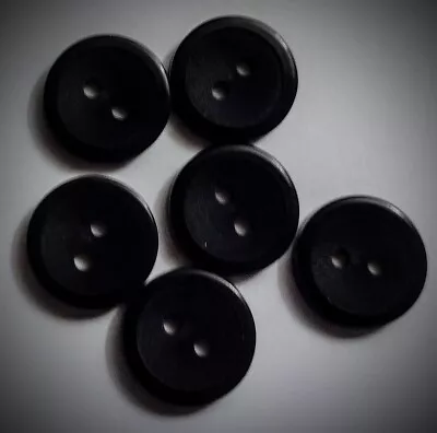1/2  2-Hole Black Craft/Clothing Buttons • $2.55
