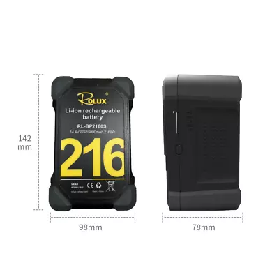 Rolux Heavy Duty 216W Li-ion Battery V-mount • $595